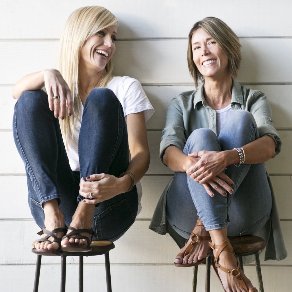 Co-founders Birgit and Kenna sitting together