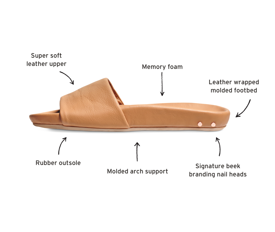 Gallito slide sandal - beach - profile diagram