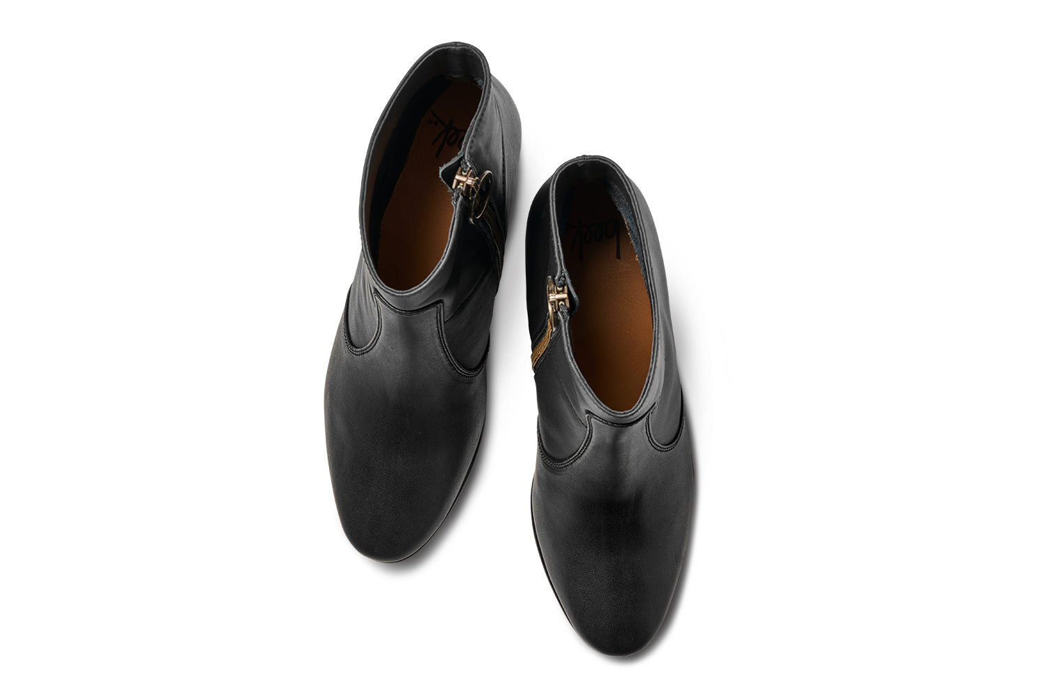 Catbird leather boots in black - product top shot