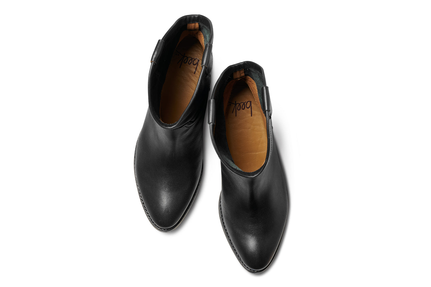 Condor leather boots in black - product top shot