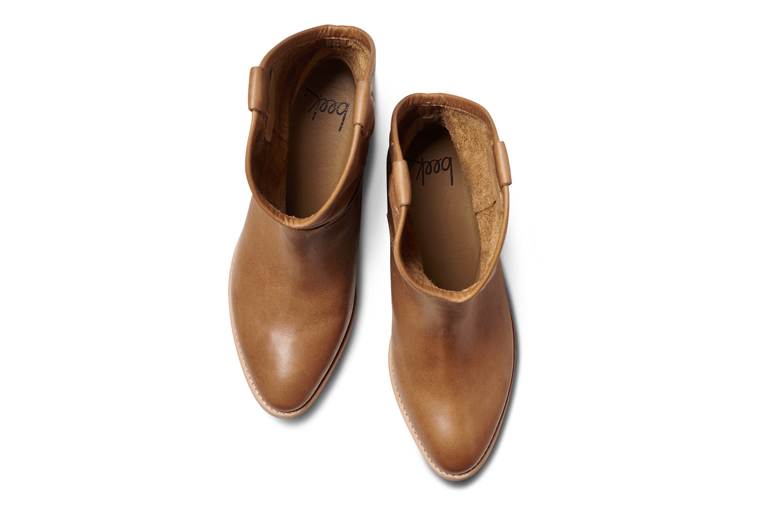 Condor leather boots in tan - product top shot