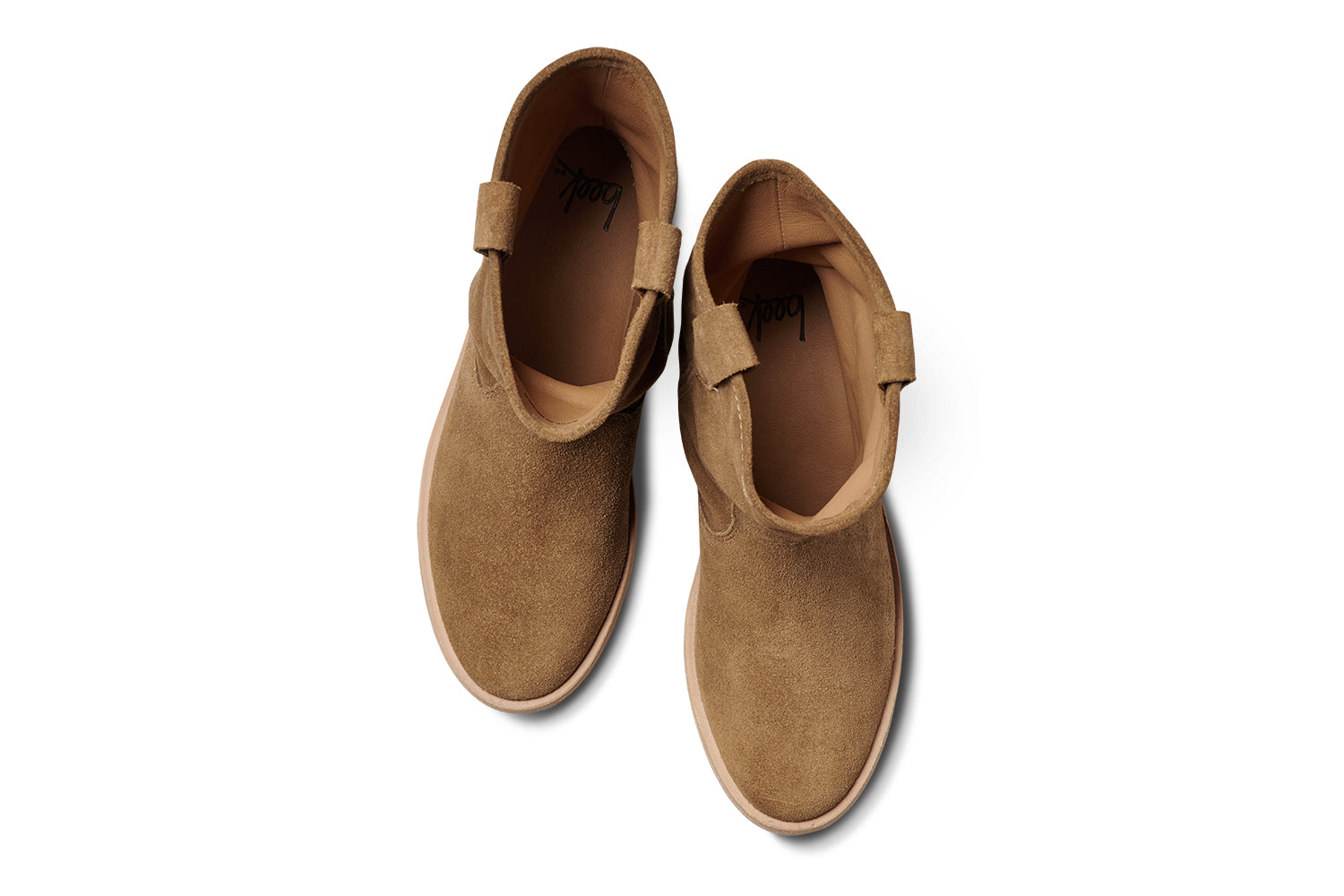 Grouse slouchy suede boot in chestnut - product top shot