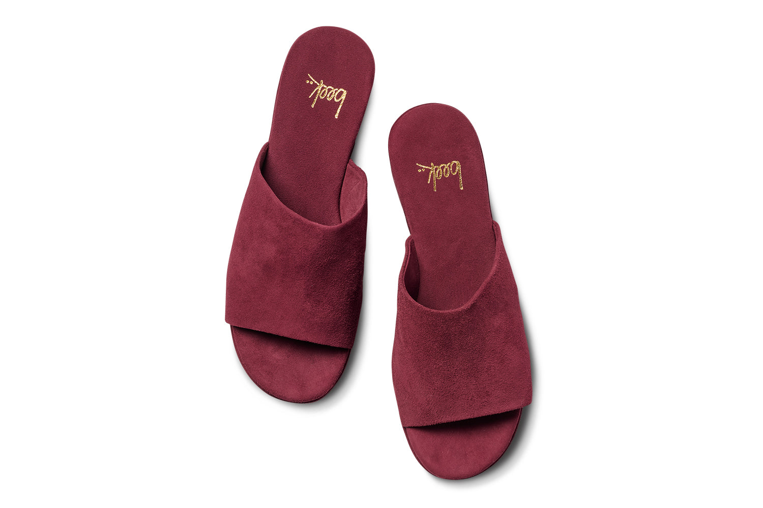 Kinglet suede platform heeled sandal in port - product top shot