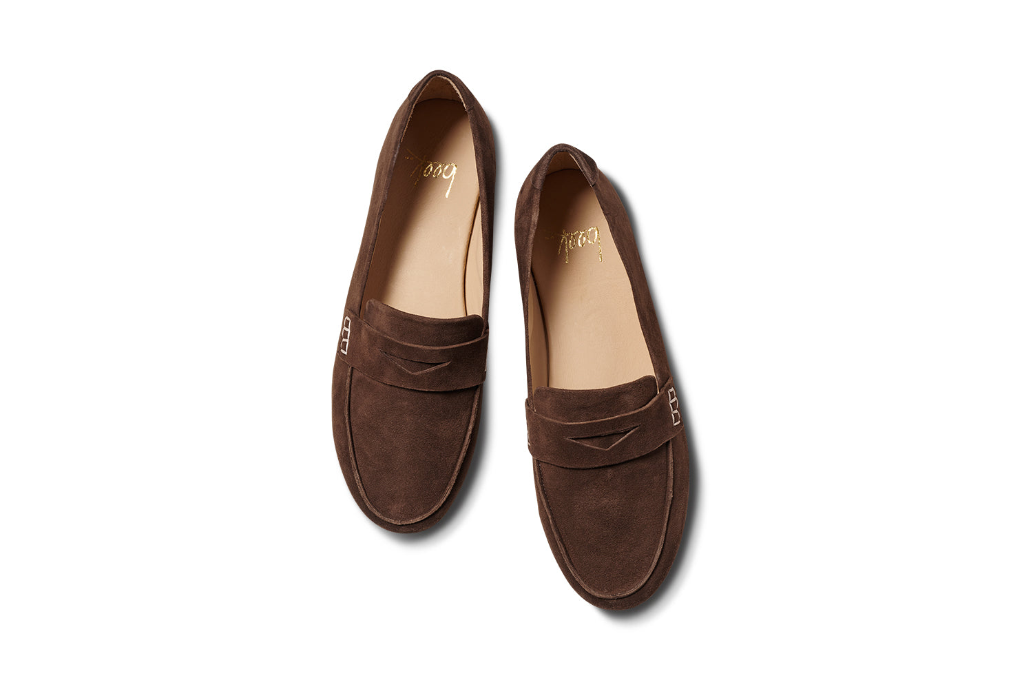 Moorhen suede loafer in coffee - product top shot