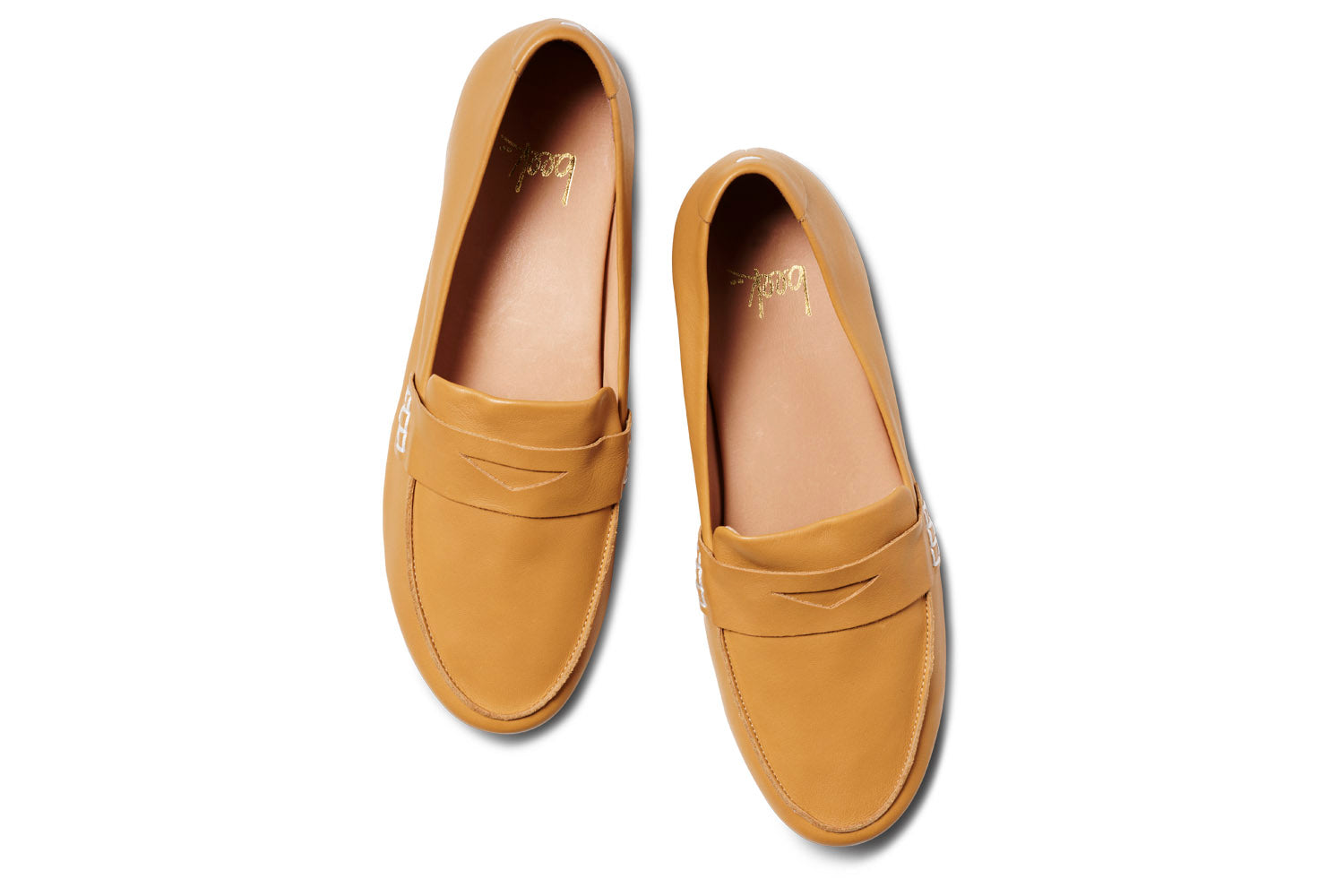 Moorhen leather loafer in honey - top shot