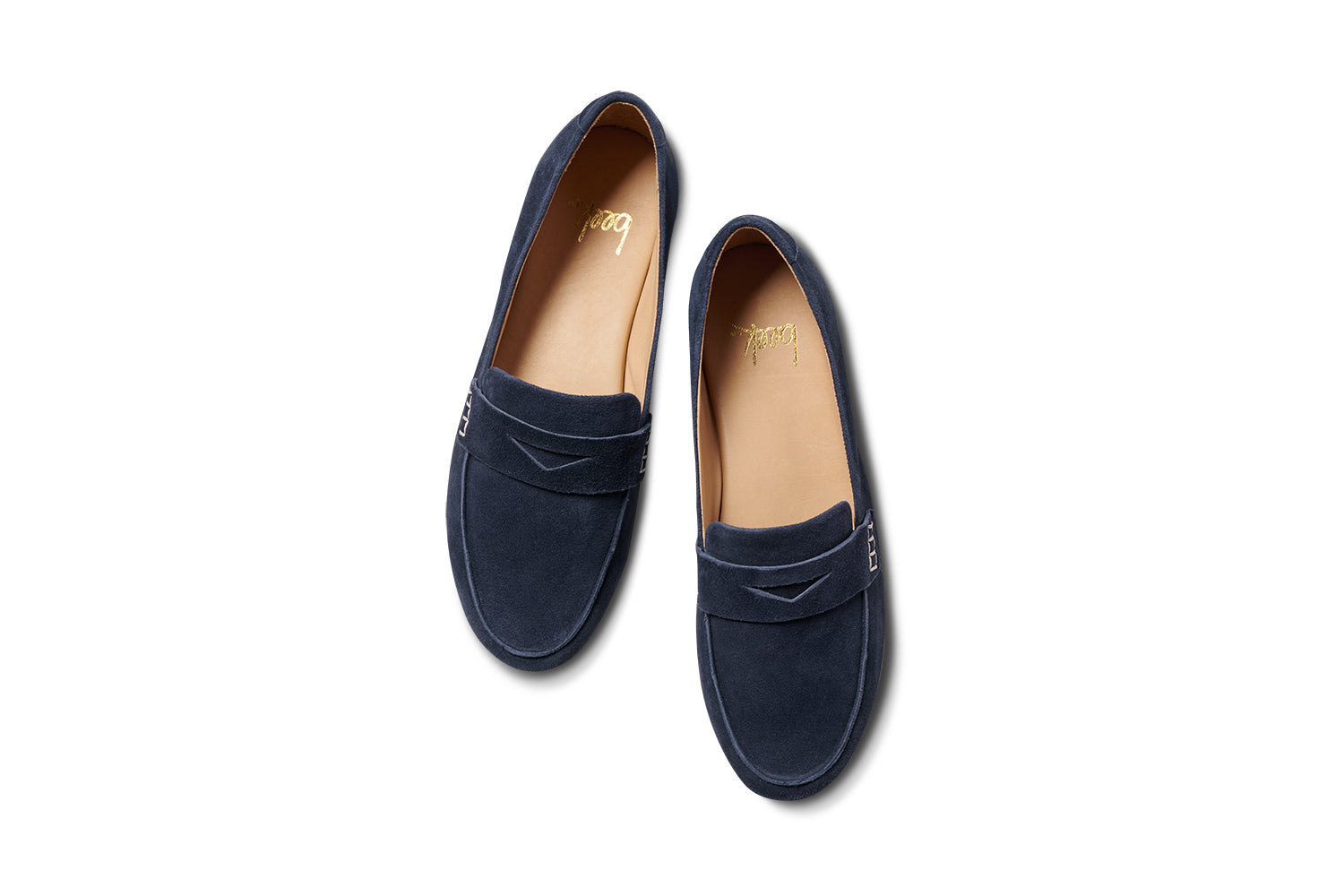 Moorhen suede loafers in navy - product top shot