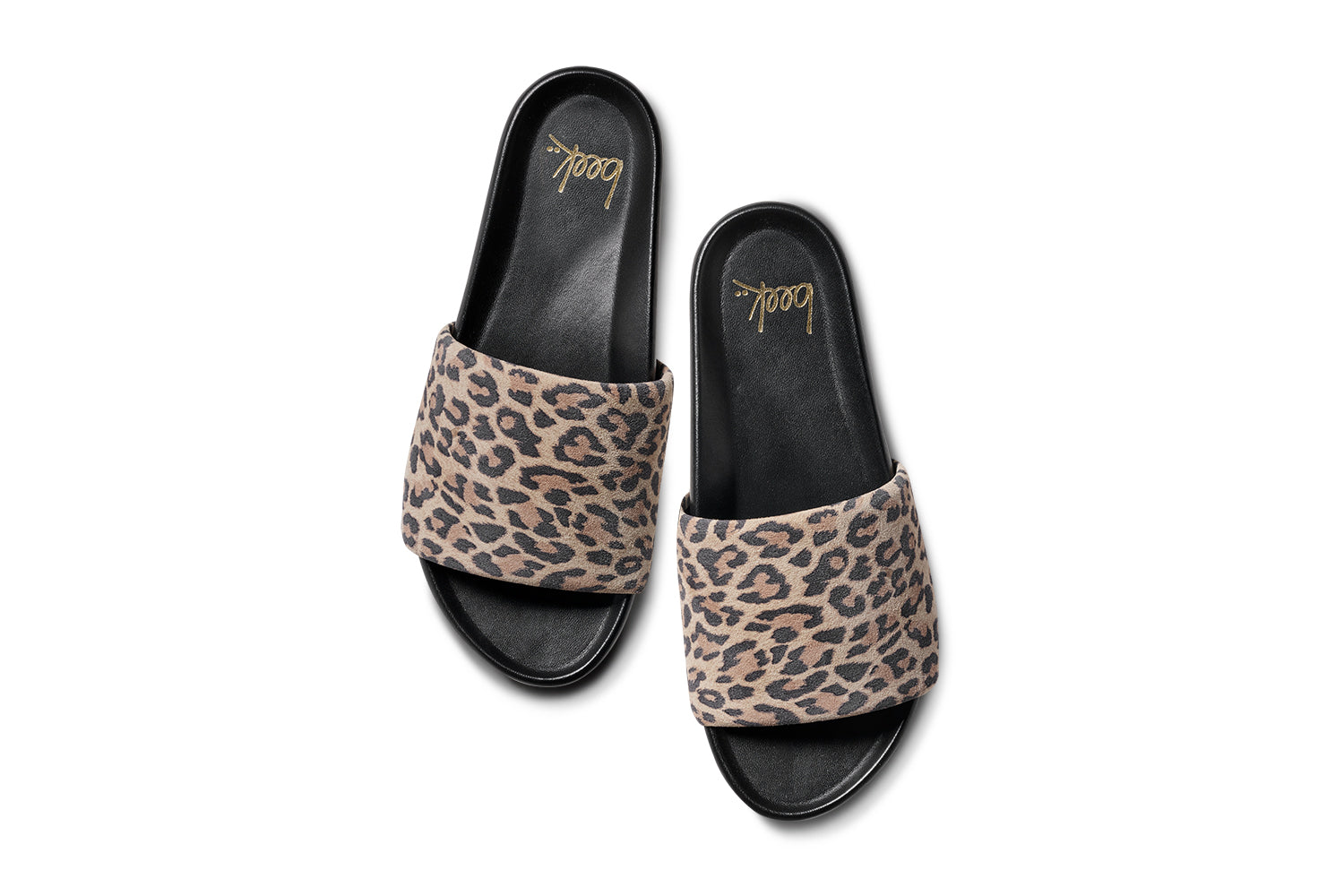 Pelican leather platform sandal in leopard - product top shot