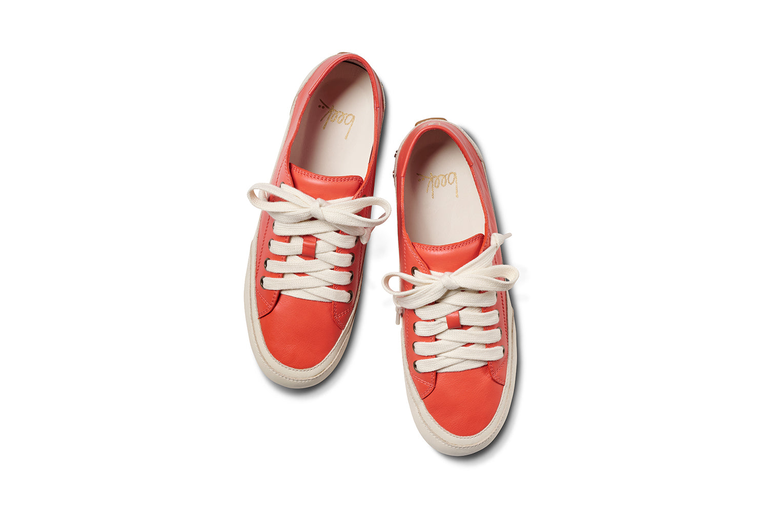 Sandpiper leather sneakers in tomato - product top shot