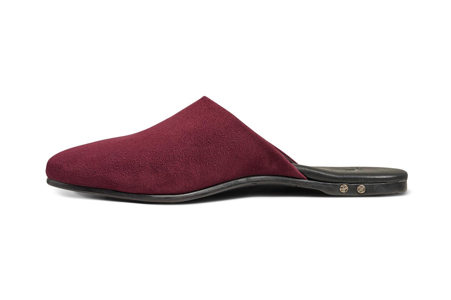 Siskin suede mule in port - product side shot