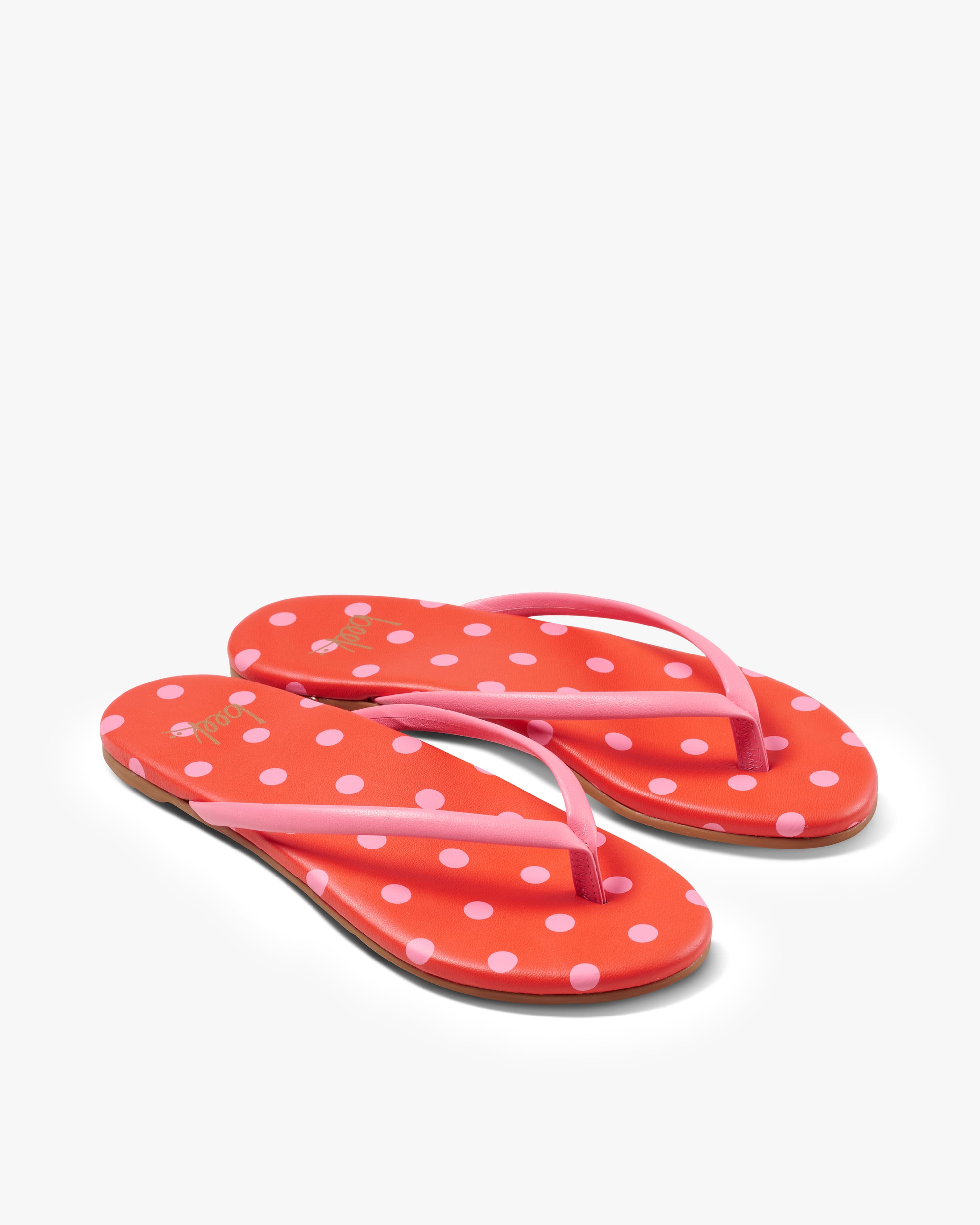 Sunbeam Leather Flip Flop Sandal - Peony/Tomato | beek