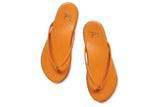 Sunbeam leather flip flop sandal in tangelo - top shot