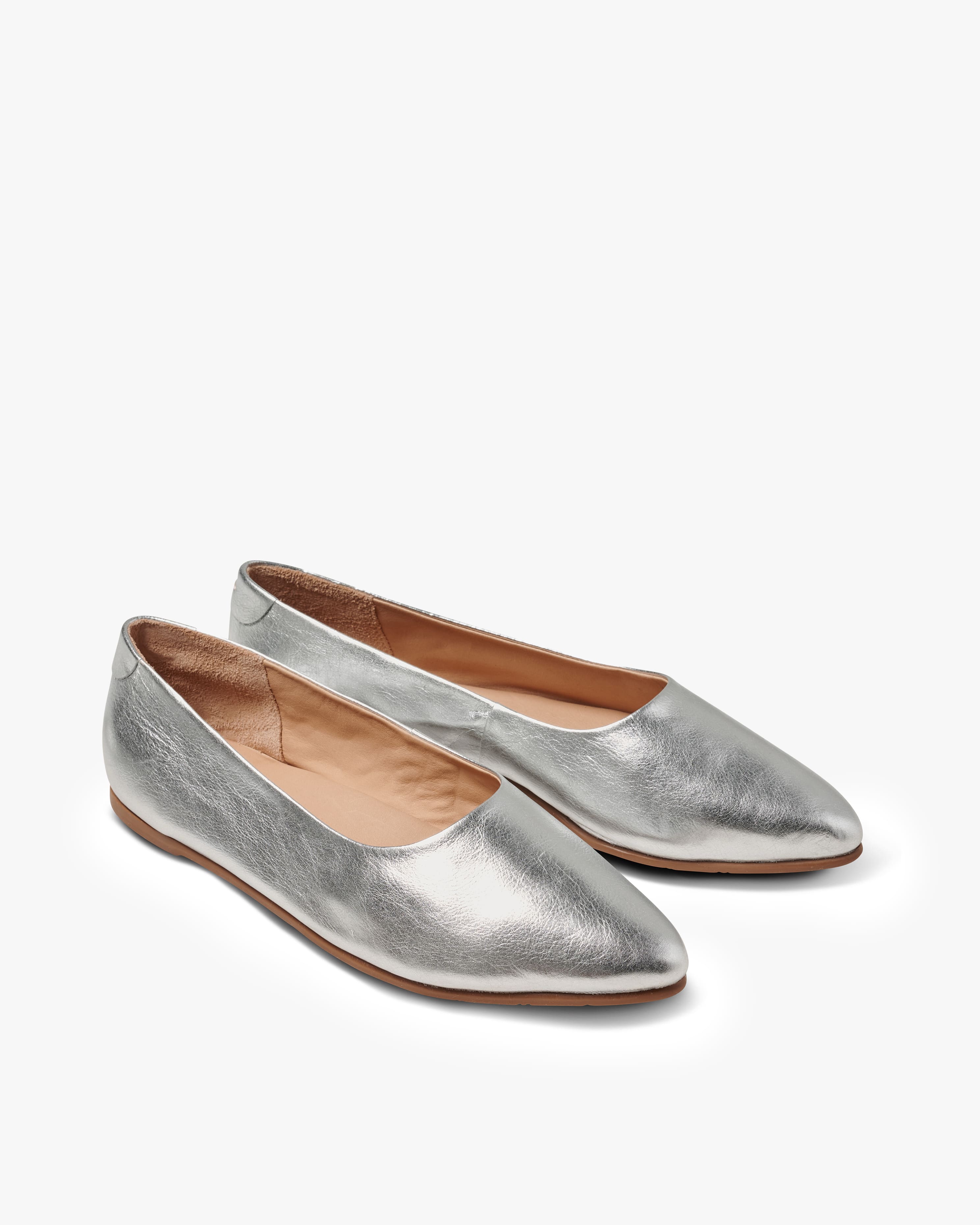 Swoop Leather Ballet Slipper | Silver | Size 9 Swoop Leather Ballet Slipper | Silver | Size 9