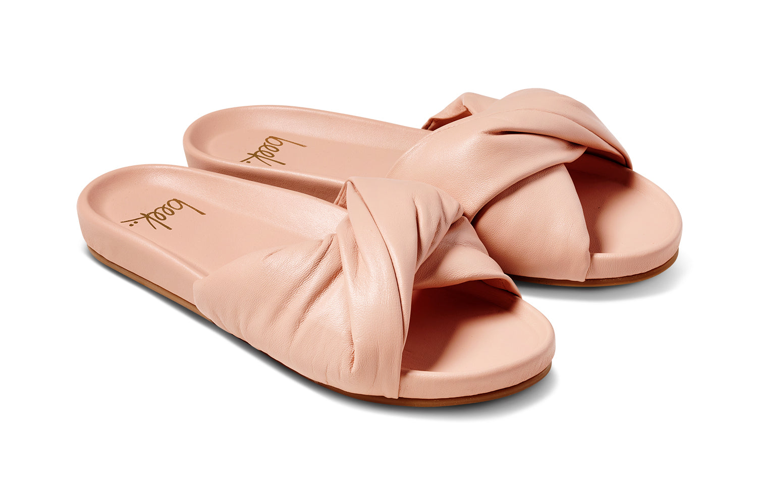 TESIA Blush Leather Slide Sandal | beek TESIA Blush Leather Slide Sandal | beek