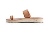 Whistler burnished leather toe-ring sandal in honey - side shot
