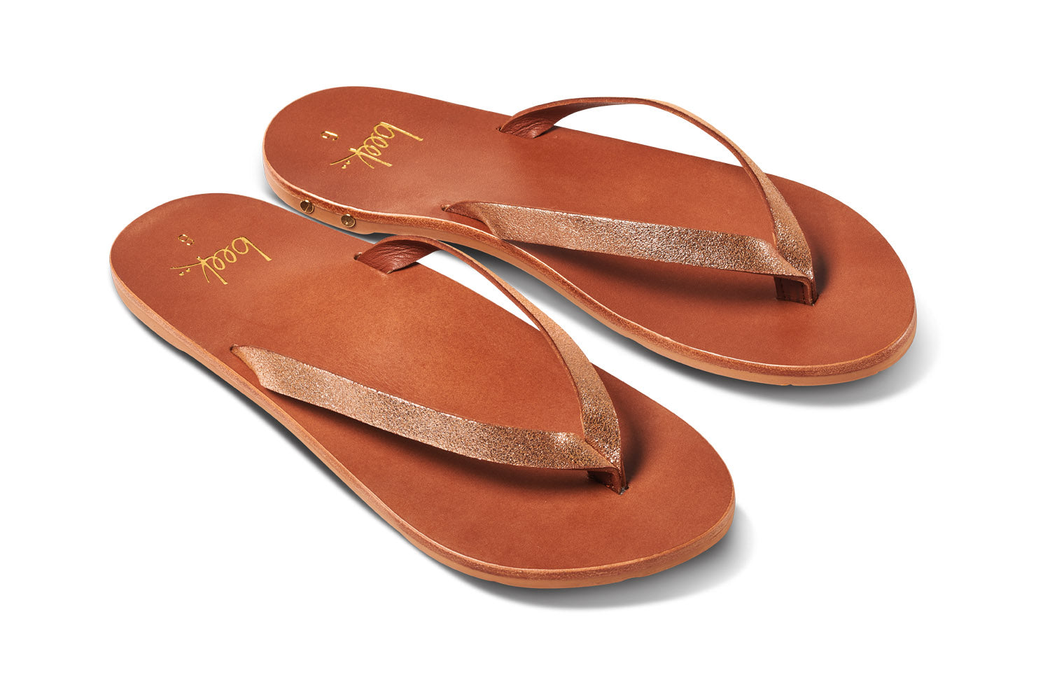 SEABIRD Peony & Tan Leather Thong Sandal