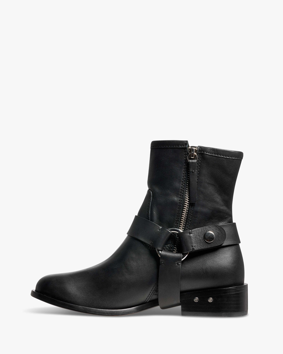 Grackle leather boots with removable harness - product side shot