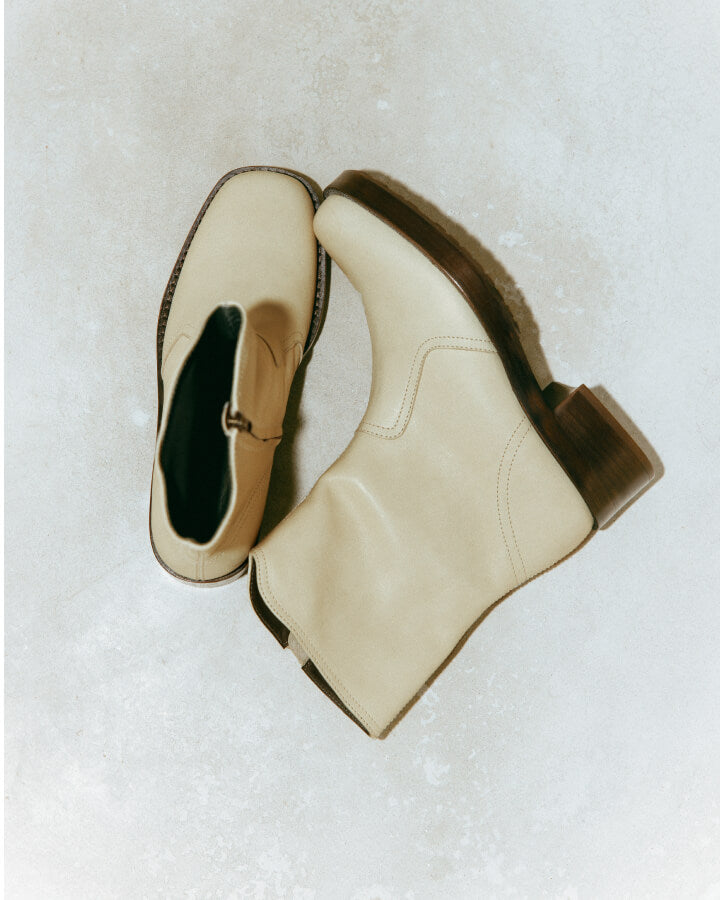 RIDER BOOT - Eggshell