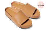 Pelican platform sandal - honey - angle shot - as seen in Oprah Daily