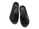 Albatross Textile leather platform slide sandal in black - product top shot