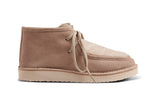 Alpine Swift shearling and suede booties in stone - side shot