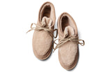 Alpine Swift shearling and suede booties in stone - top shot
