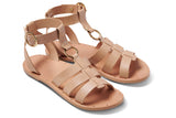 Attila ankle strap leather sandals in beach - angle shot