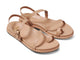 Auklet leather strappy toe-ring sandal in beach - product angle shot