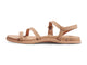 Auklet leather strappy toe-ring sandal in beach - product side shot