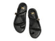 Auklet leather toe-ring sandal in black - product top shot