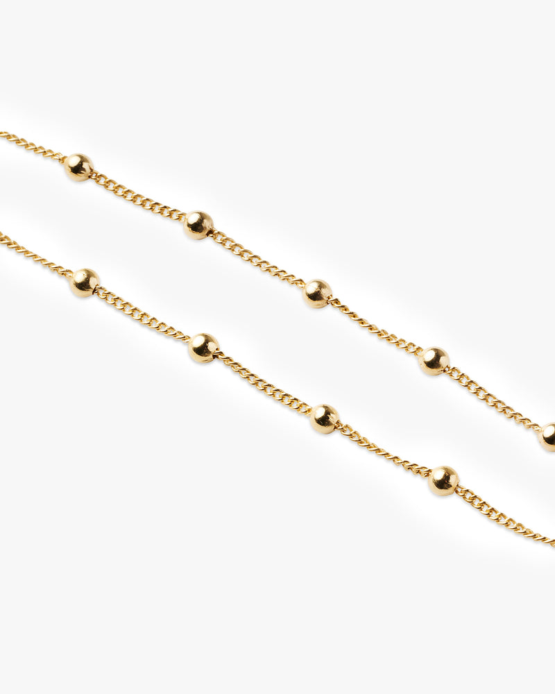Beach anklet in gold product detail shot