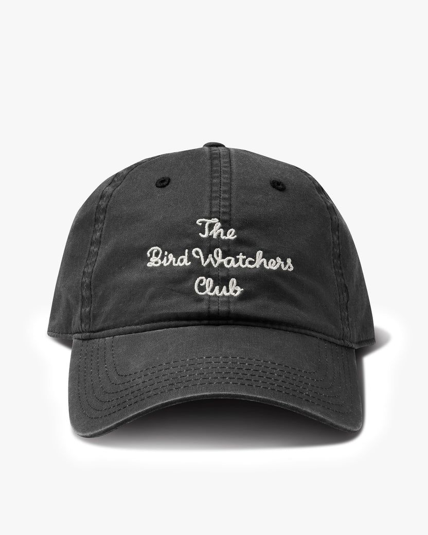 Bird Watchers Club hat in black - product front shot