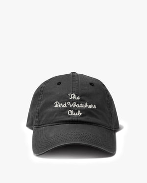 Bird Watchers Club hat in black - product front shot