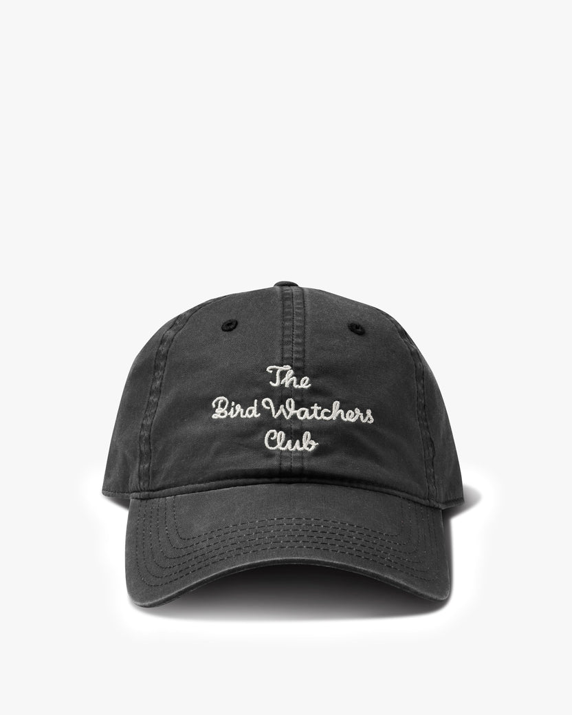 Bird Watchers Club hat in black - product front shot