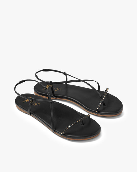 Bitsybird Leather Sandal - Black | beek