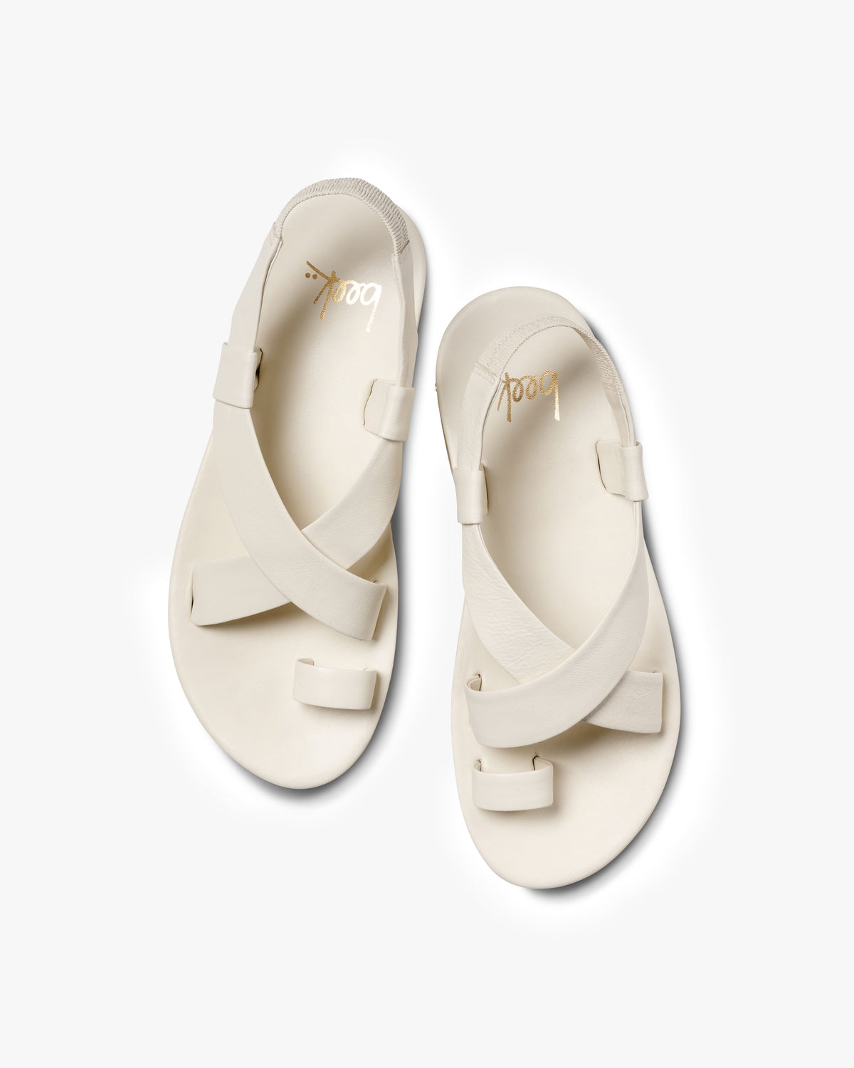 Caracara leather platform sandal in vanilla - product top shot