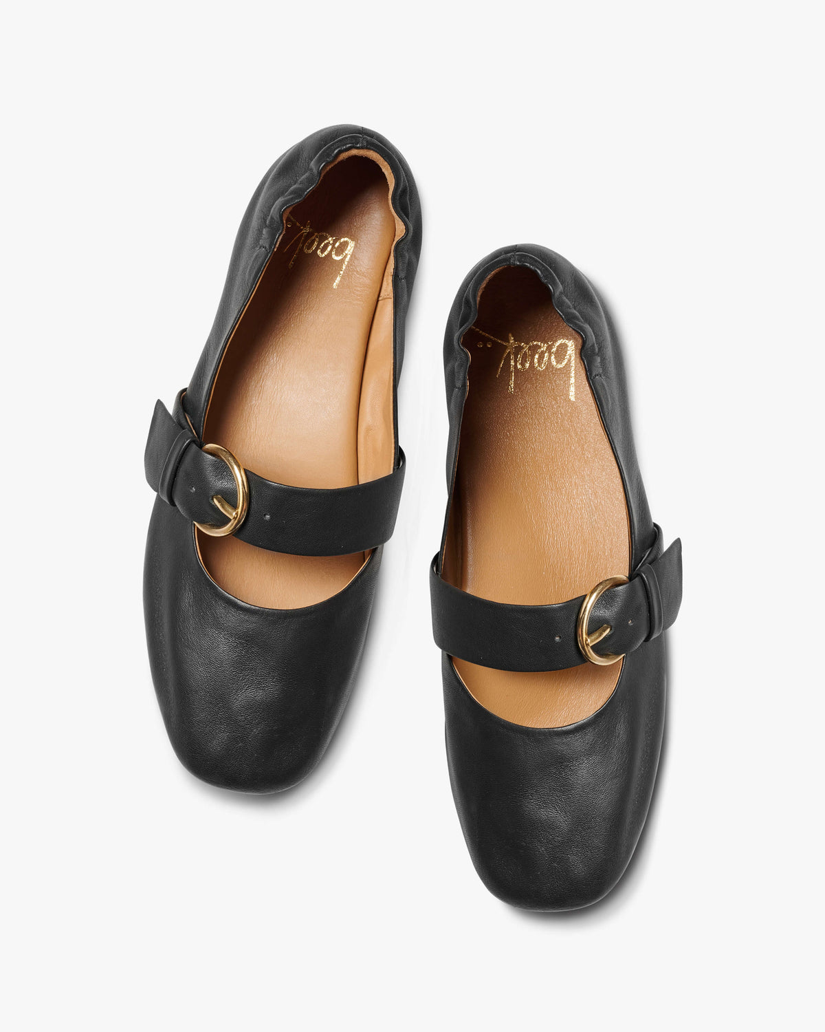 Cardinal leather mary jane ballet shoe in black - product top shot