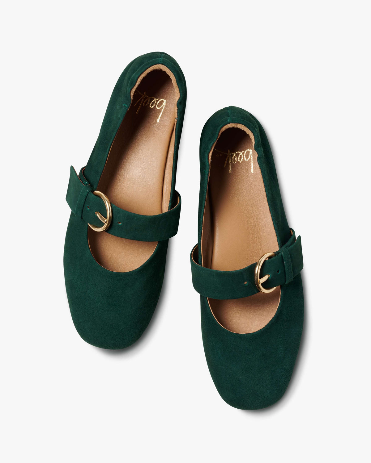 Cardinal suede mary jane ballet flat in teal - product top shot