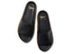 Chick leather platform slide sandals in black - top shot