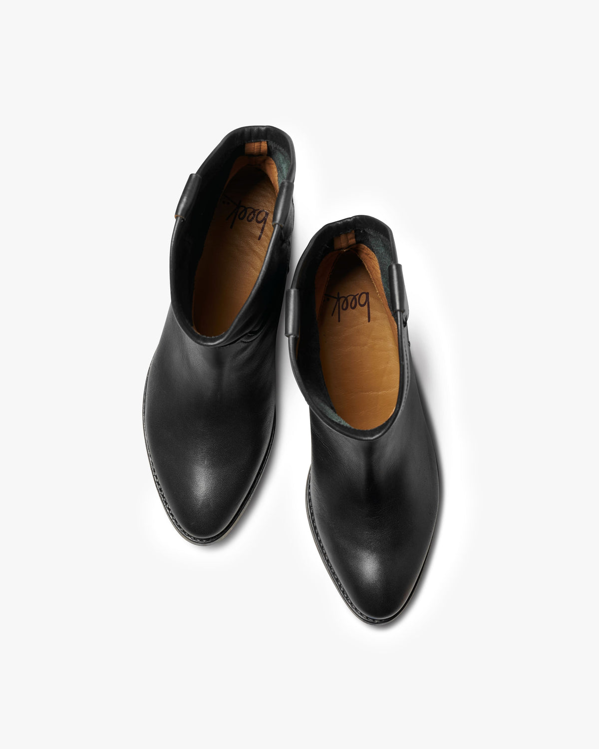 Condor leather boots in black - product top shot