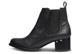 Condor leather boots in black - side shot