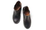 Condor leather boots in black - top shot