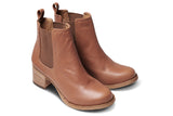 Condor leather boots in cognac - side shot