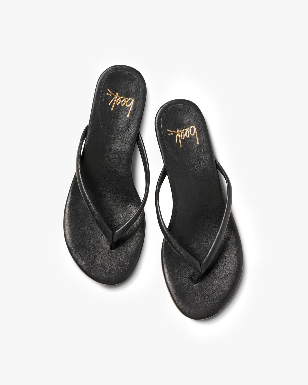 Corella leather kitten heel sandal in black - product top shot