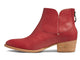 Cowbird leather ankle boots in red - product side shot