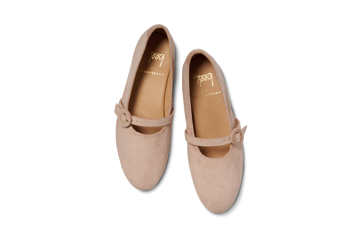 Crane velvet mary jane shoes in blush - product top shot