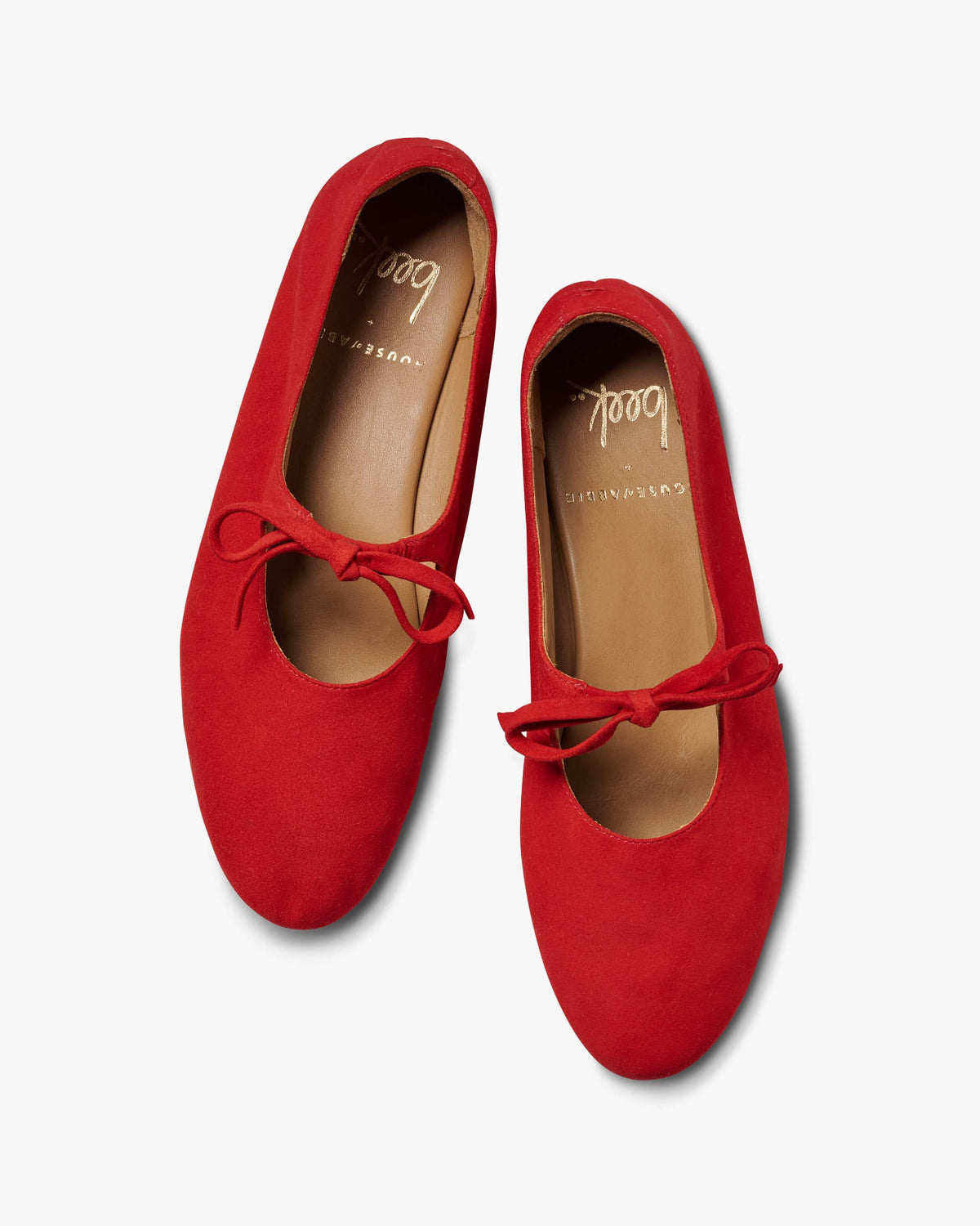 Crane Bow velvet mary jane shoes in poppy - product top shot