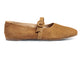 Crane suede mary jane shoe in caramel - product side shot
