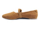 Crane suede mary jane shoe in caramel - product side shot