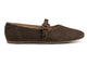Crane suede mary jane shoe in coffee - product side shot