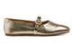 Crane leather mary jane shoes in gold - product side shot